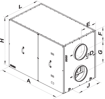 Vents VUTR 1500 EH EC A18 - Dimensions