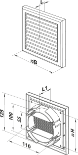 Vents MV 100 VUR - Dimensions