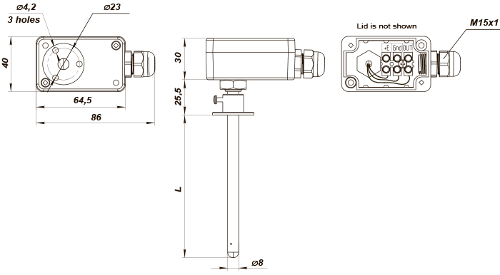 Vents KDT2-MK 150 - Dimensions