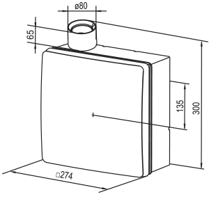 Vents VNV-1A 80 KV-L I - Dimensions