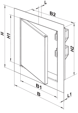 Vents DM 350x350 - Dimensions