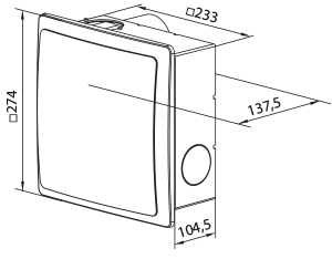 Vents VNV-1E 80 KV2-L I - Dimensions