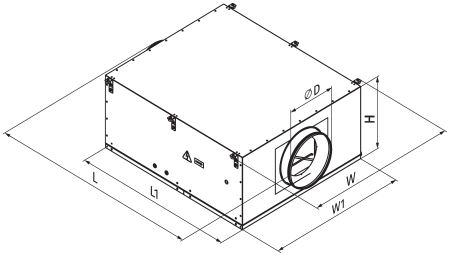 Vents DuoVent 315 EC - Dimensions
