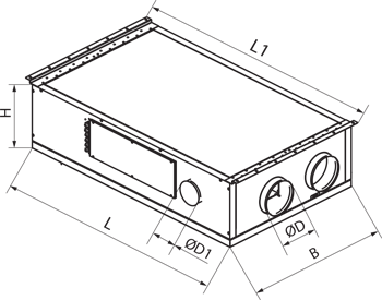 Vents VUTR 650 PE EC L A21 - Dimensions