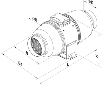Vents TT Silent-M 150 EC R1 - Dimensions