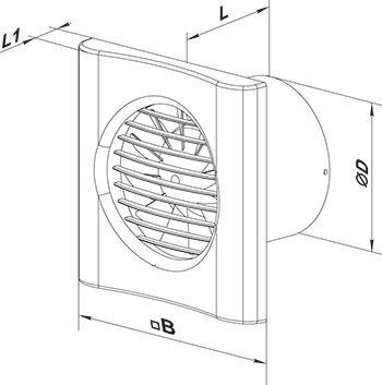 Vents 150 MF Duo - Dimensions