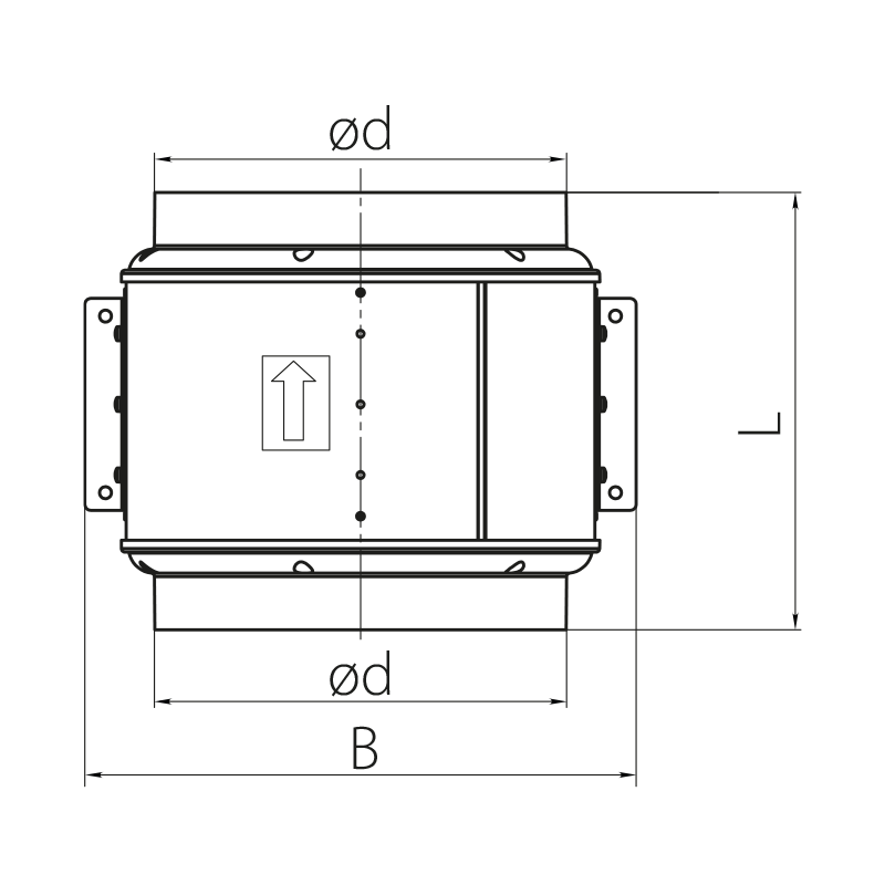 Vents Boost 355 (220V/60Hz) P - Dimensions