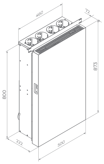 Vents Micra 110 V1 ERV - Dimensions
