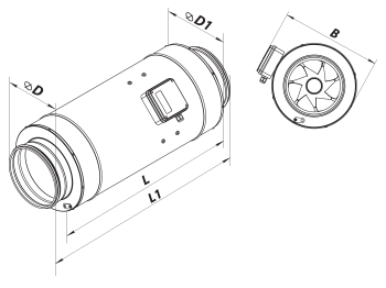 Vents Boost-I 200 P - Dimensions