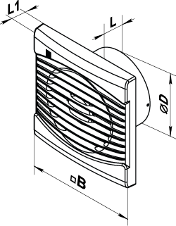 Vents 100 LP K - Dimensions
