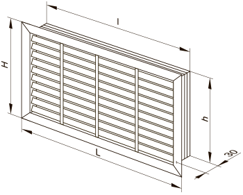 Vents NHN 1500x350 - Dimensions