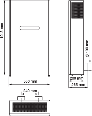 Vents Micra 200 E2 ERV WiFi - Dimensions