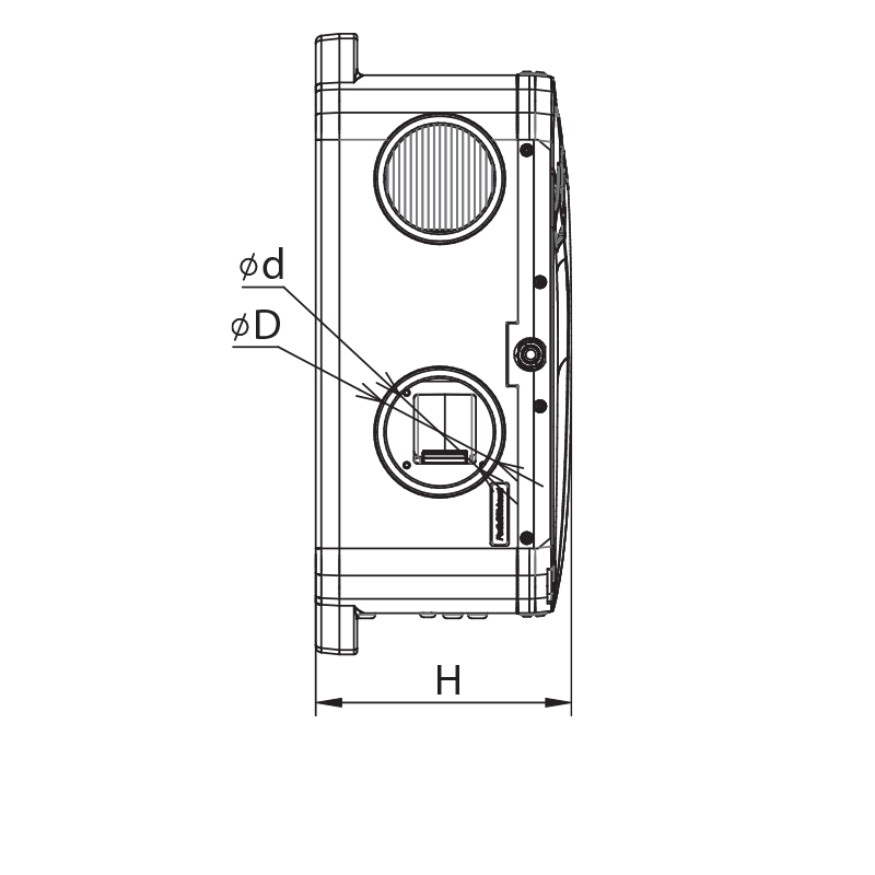 Vents Enave-C 120 P A21 R - Dimensions