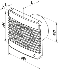Vents 100 Silenta-MV - Dimensions