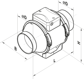 Vents TT PRO 150 EC U - Dimensions