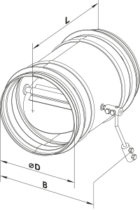Vents KOM1 160 - Dimensions