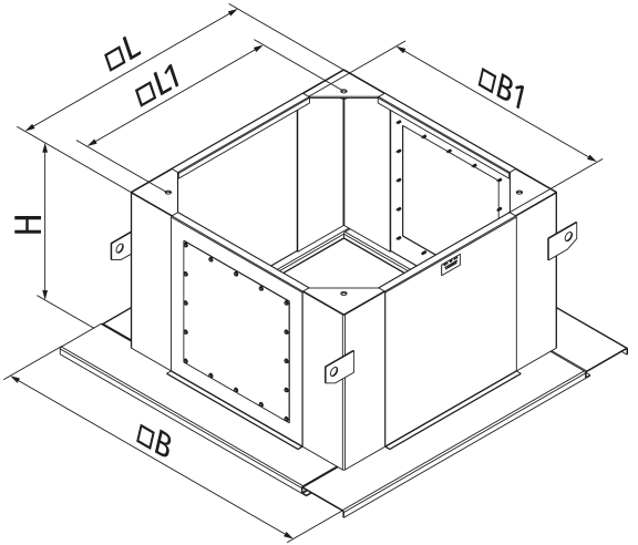Vents RKVI 1000, 1100 - Dimensions