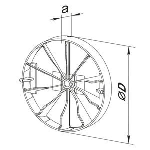 Vents KO1 100 - Dimensions