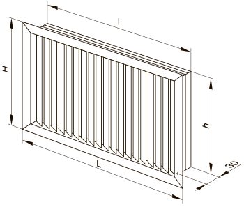 Vents NUN 450x450 - Dimensions