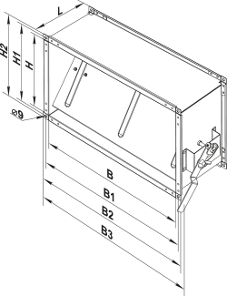 Vents KR 500x300 - Dimensions