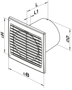 Vents 150 Silenta-STH - Dimensions