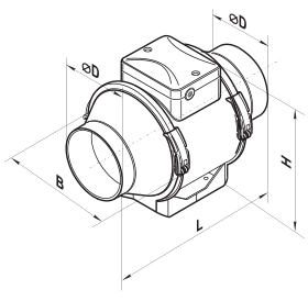 Vents TT 150 P - Dimensions