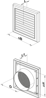 Vents MV 100 V - Dimensions