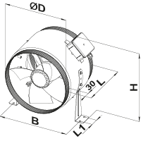 Vents OVP 2Е 300 - Dimensions