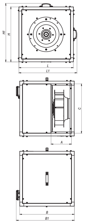 Vents VSK 630 4D (400/60) - Dimensions