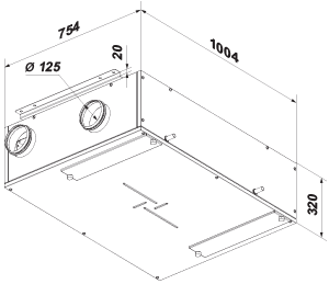 Vents VUT 160 PB EC L A21 - Dimensions