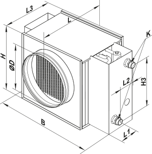 Vents NKV 125-2 - Dimensions
