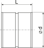 Vents Female coupling 1250 - Dimensions