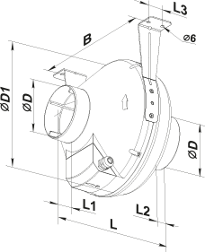 Vents VK 125 Duo R1V - Dimensions