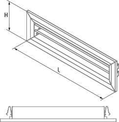 Vents FlexiVent 0930200x55 - Dimensions