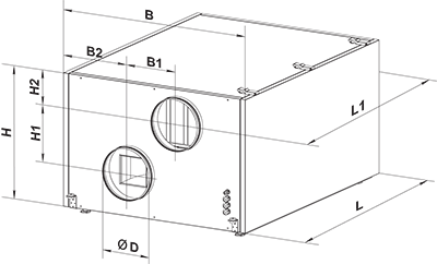 Vents VUE 700 HB EC A21 - Dimensions
