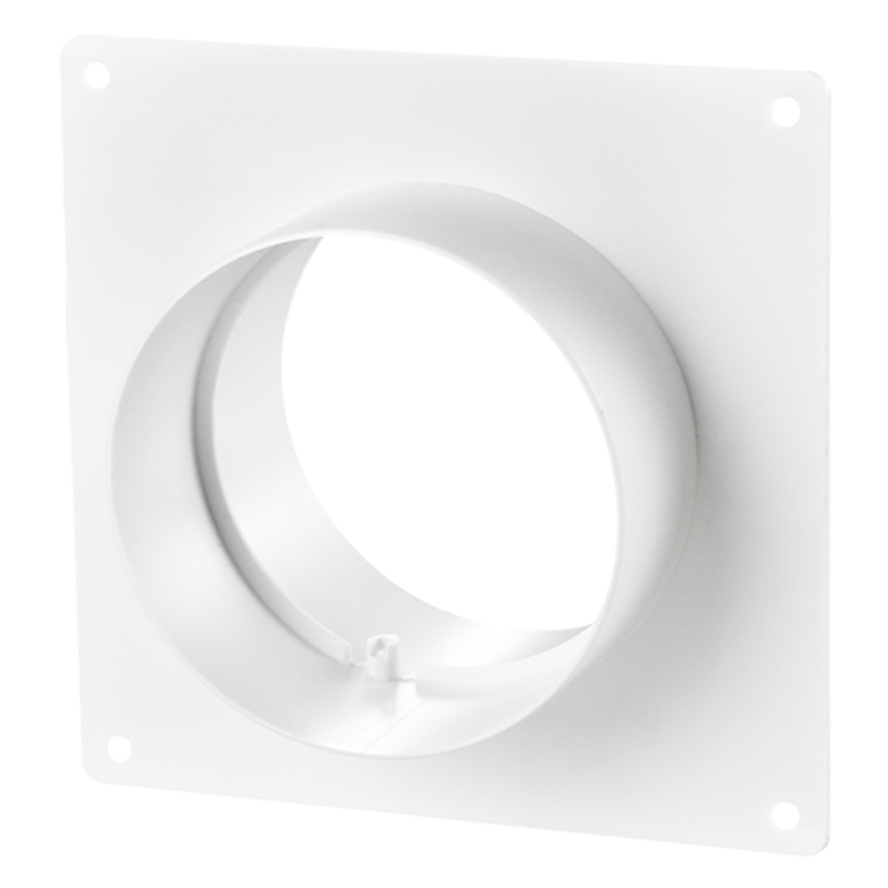 Series Vents Connector with plate for round ducts - Flat duct - Plastic ductwork