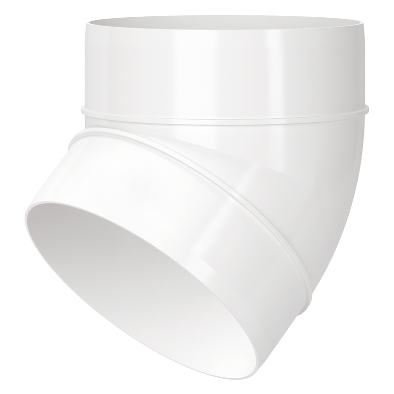 Series Vents 45° bend for round ducts - Flat duct - Plastic ductwork