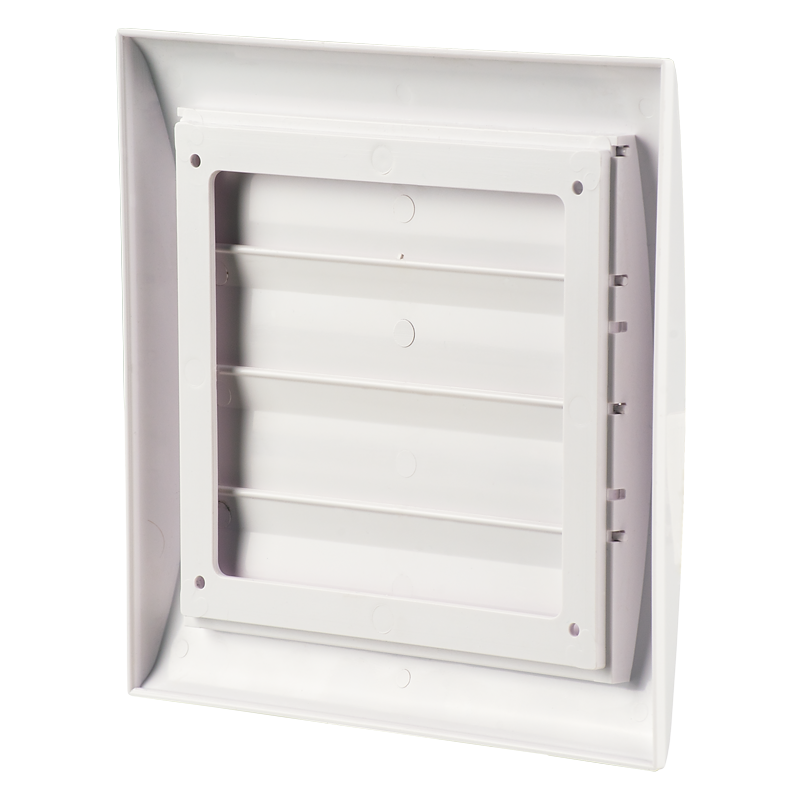 Vents MV 103 VR - Two-piece plastic grilles with angled louvers, optional flange