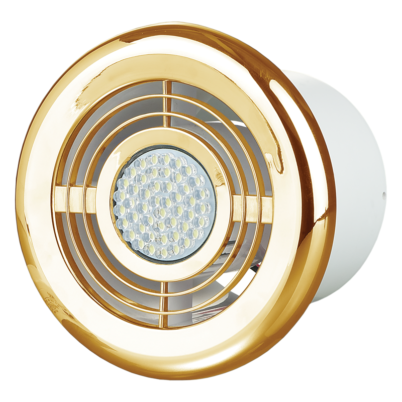 Vents FL 100 LED4 gold 7K (12 V/50 Hz) - Supply and exhaust plastic diffusers with light
