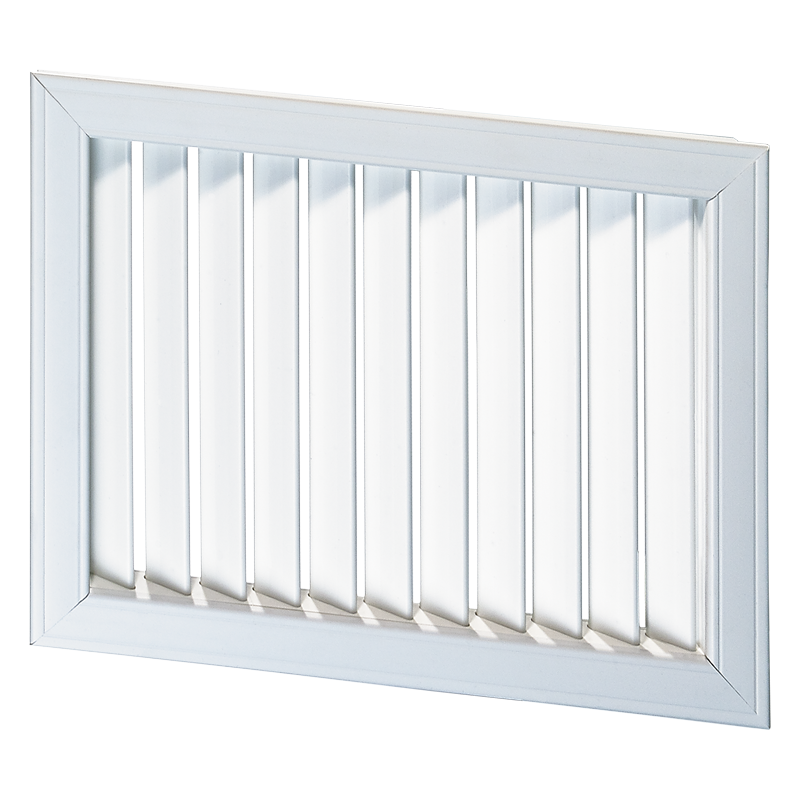 Vents NVN 1200x300 - Ventilation grille with unregulated vertical inclined vanes