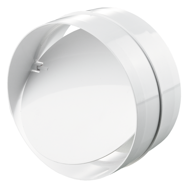 Series Vents Connector with backdraft damper for round ducts - Flat duct - Plastic ductwork