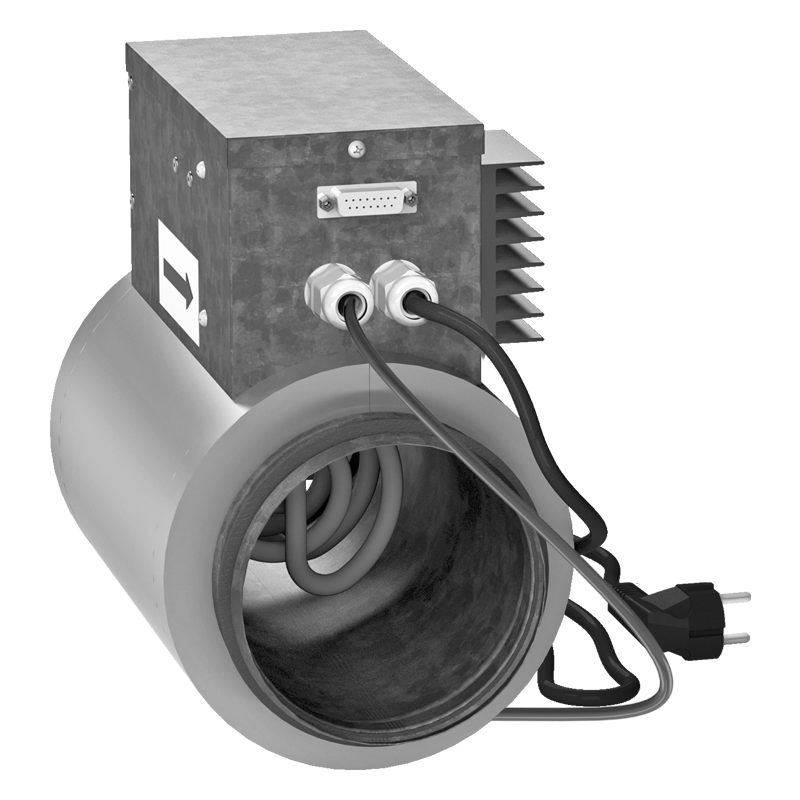 Vents NKD 160-1,7-1 A21 - Inline supply air reheaters with external control
