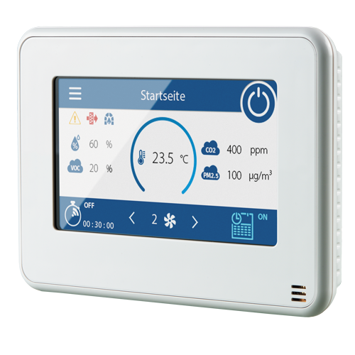 Vents A25 - Touch screen control panel for controlling industrial and residential air handling units