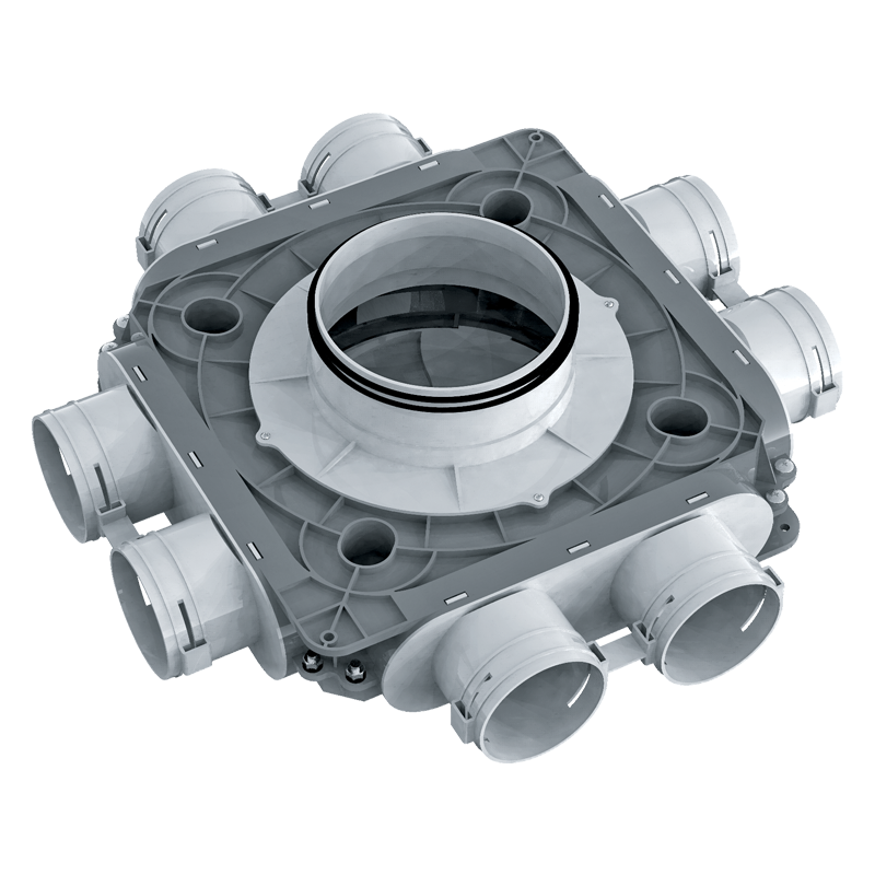 Series Vents FlexiVent 1050 90x8 - System 90 - Radial ductwork