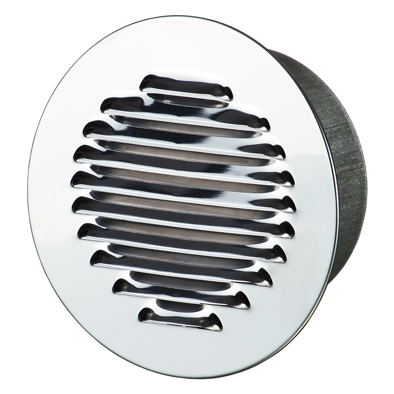 Vents MVMO 150 bVs K N - Single-row flanged metal grilles with angled louvers, optional flange