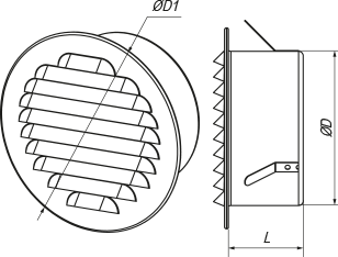 Vents MVMO 150 bVs K N - Dimensions
