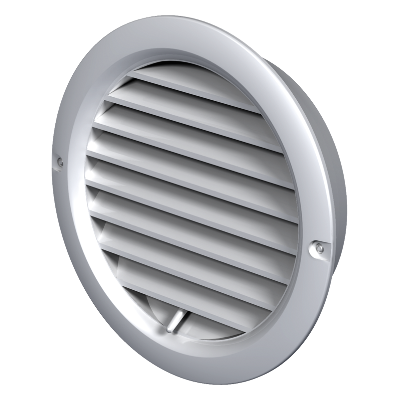 Vents MV 150 bVRs - Two-piece plastic grilles with angled louvers, optional flange