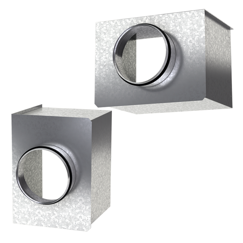 Vents Av DP 596x530/315 - For connection of the square ceiling diffusers DP to round air ducts