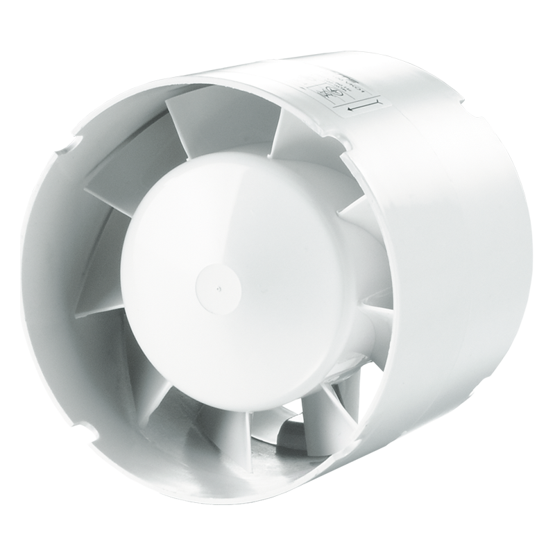 Vents 125 VKO1 T L - Axial high-performance inline fans for extract or supply ventilation with high performance