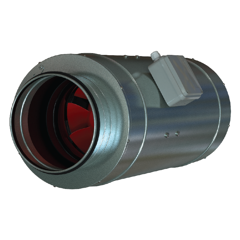 Vents Boost-I 355 EC Un - Mixed-flow inline fans in sound-insulated casings with EC-motors